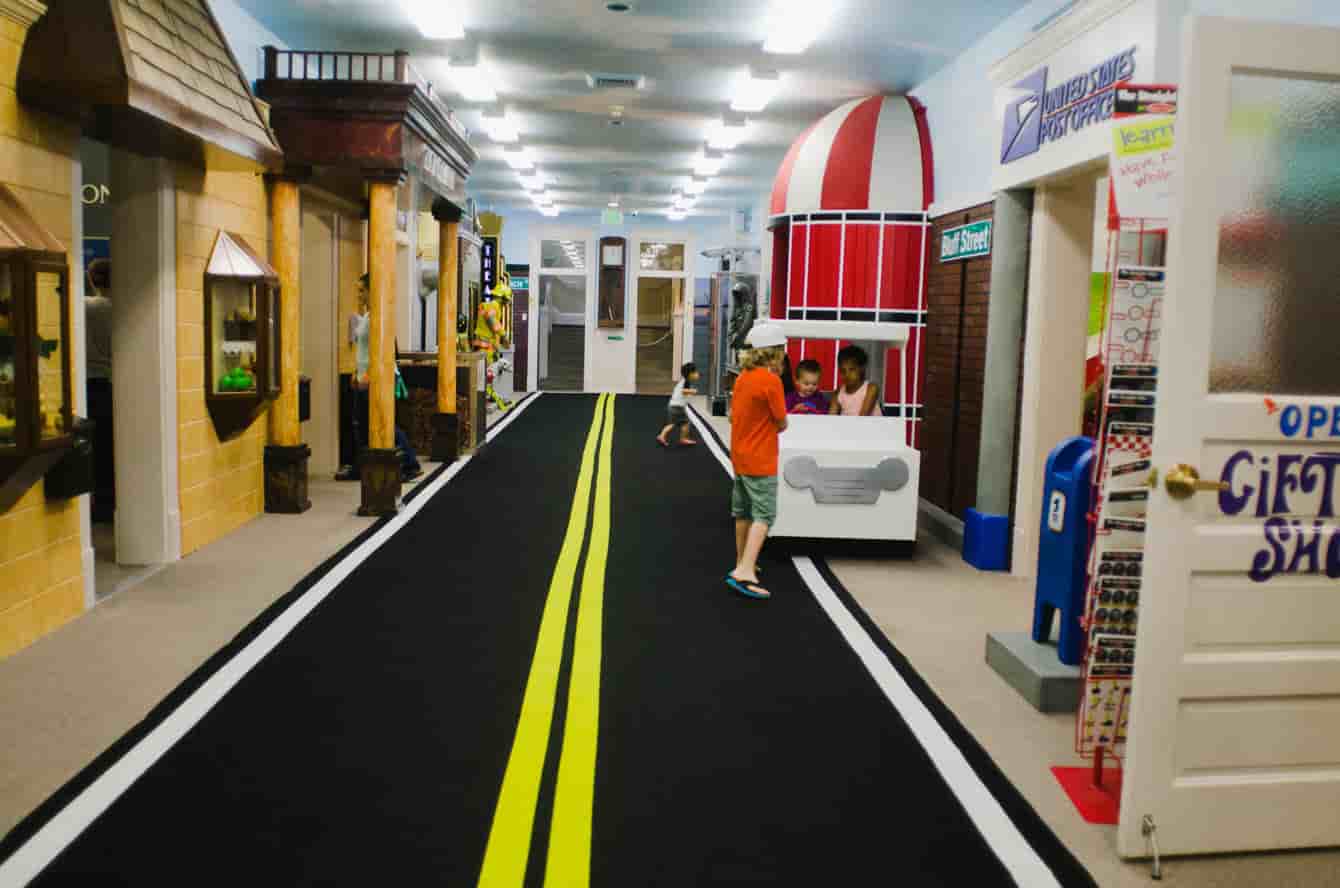 Assortment of pictures showing children at the Childrens museum in St. George Utah