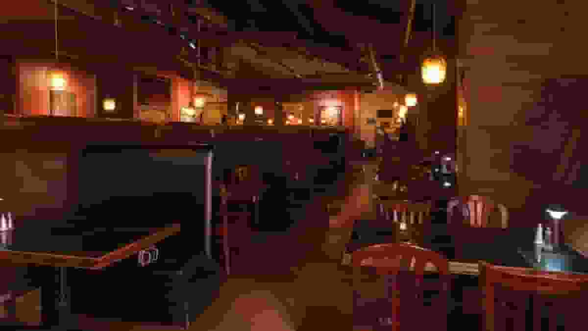 view of inside of the anasazi Steakhouse restaurant in St George Utah