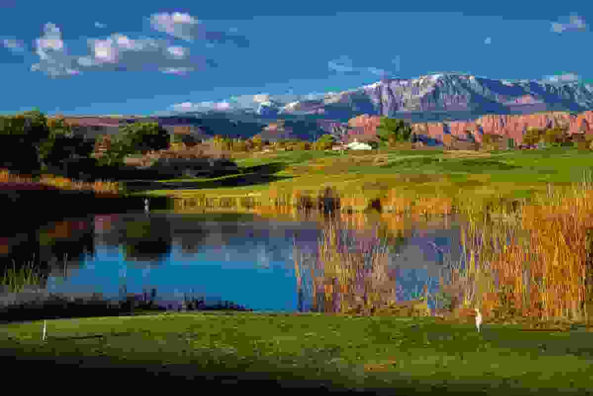Wide view from the T-off Box on Green Springs Golf Course in St George Utah