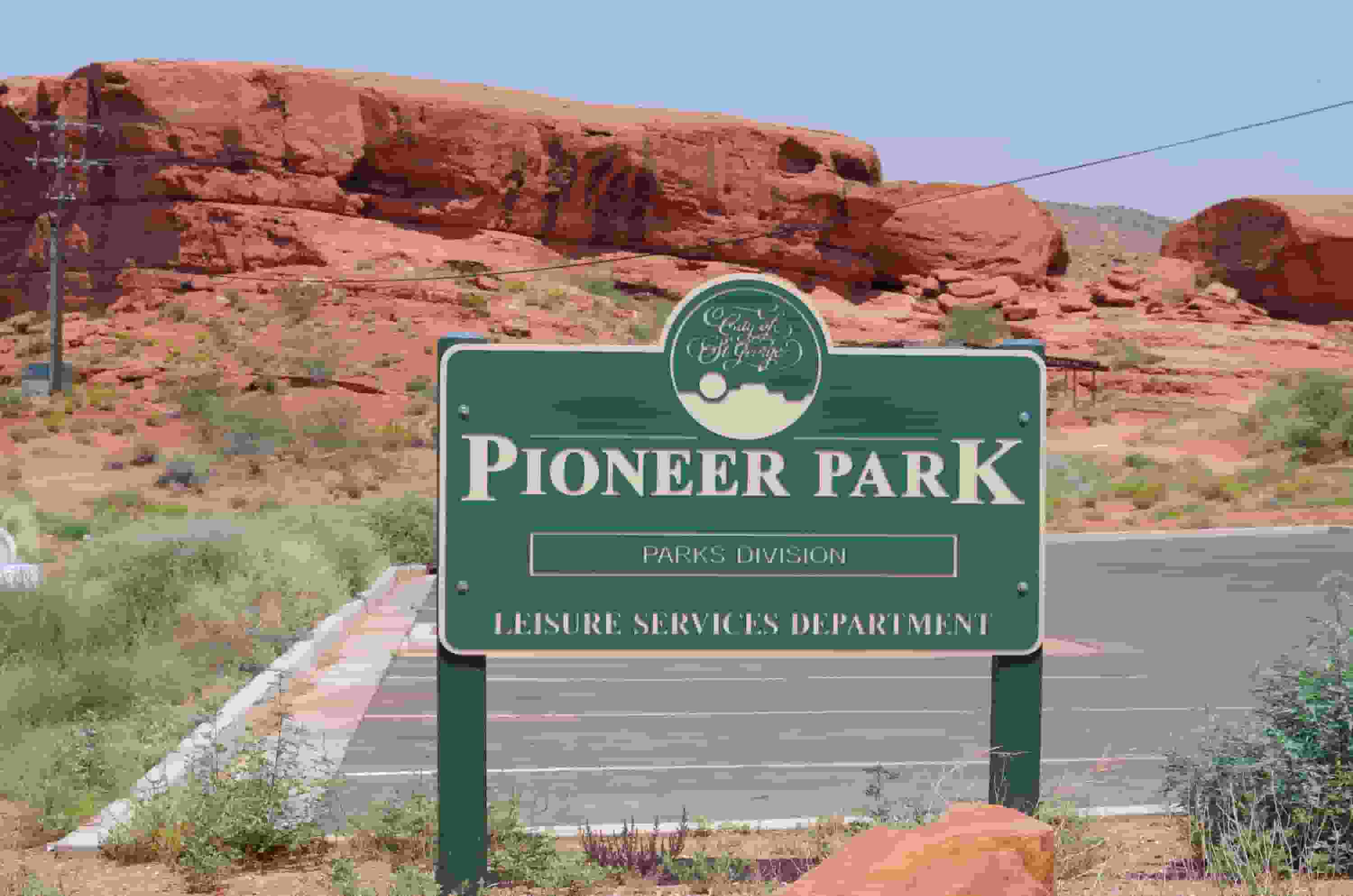 Pioneer Park Entrance Sign
