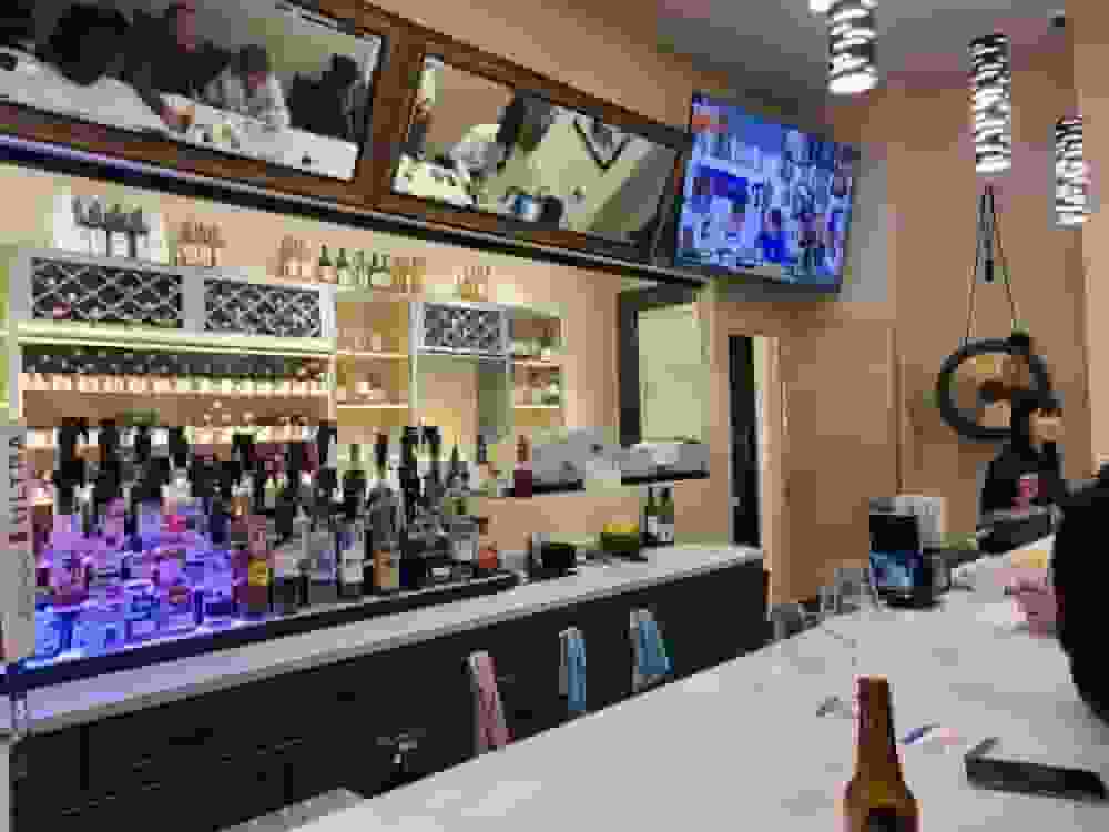 view of the bar in Sakura Steakhouse restaurant in St George Utah