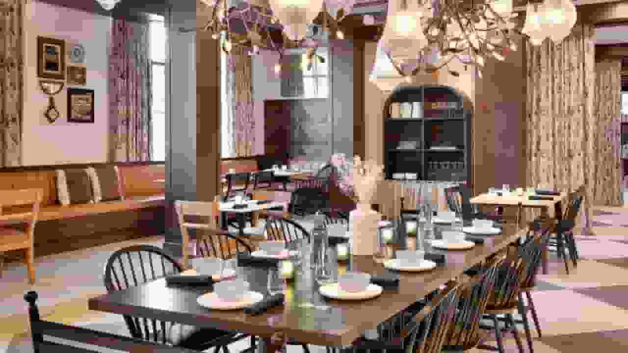 view of open table in Wood Ashe Rye restaurant in St George Utah