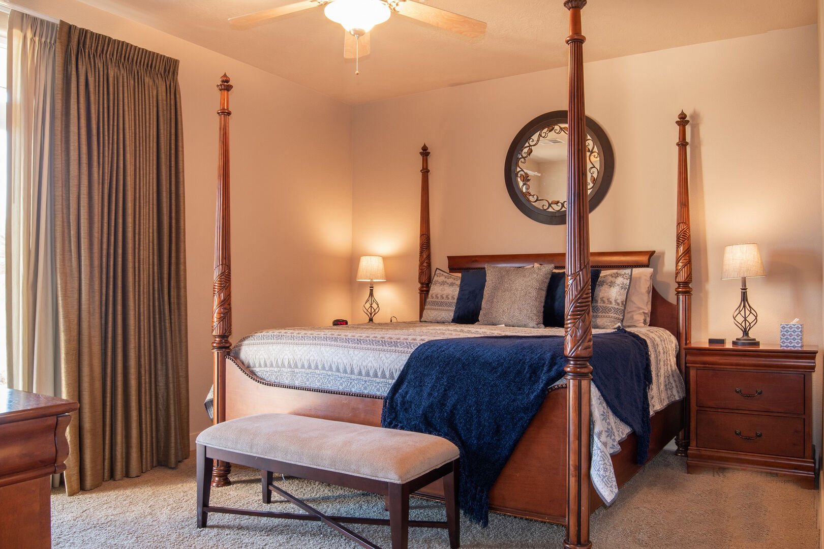 Master Bedroom w/ walk in closet & patio door